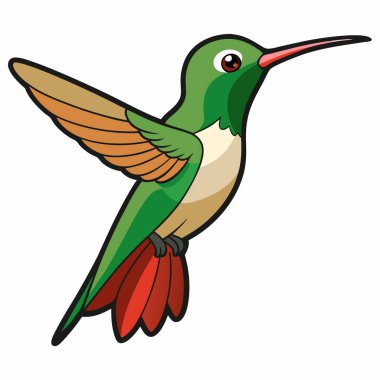 Tatlı kuşun çizgi film görüntüsü