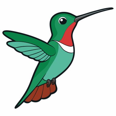 çizgi film kuş vektör çizimi