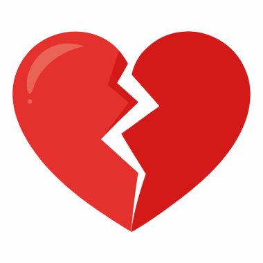 Kırık kalp vektör çizim