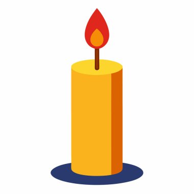 alev vektör dizaynlı mum