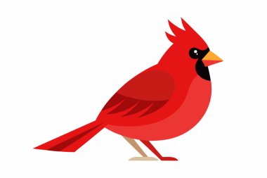 kırmızı kuş simgesi, çizgi film tarzı