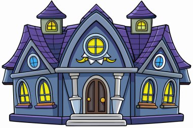 cartoon image of the mansion - vector illustration. clipart