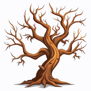 Beyaz arka planda izole ağaç kökleri. vektör illüstrasyonu