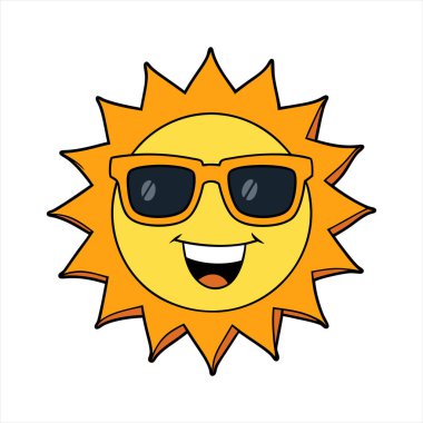 Güneş gözlüklü vektör çizimi