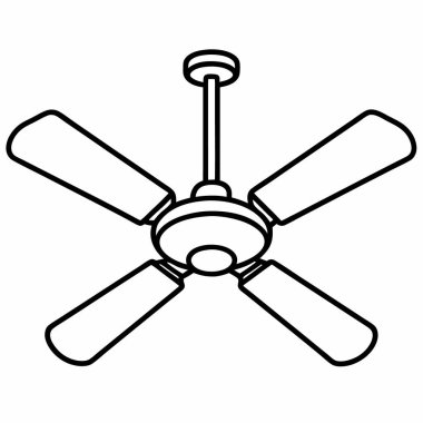 yalıtılmış hayran ve hayran simgesi nesnesi. Vantilatör ve fan vektör simgesi seti.