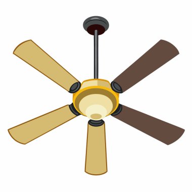 fan beyaz arkaplanda izole edildi.