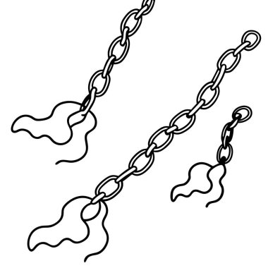 bir zincirin vektör çizimi