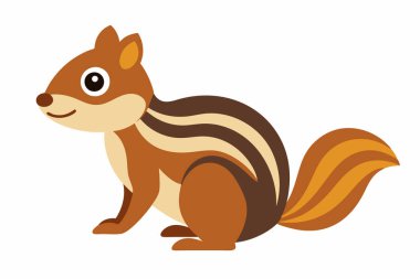 Beyaz arkaplan vektör illüstrasyon tasarımı üzerinde izole edilmiş sincap çizgi film hayvan ikonu