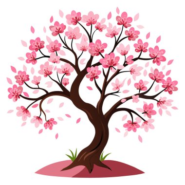 Pembe çiçekli ağaç