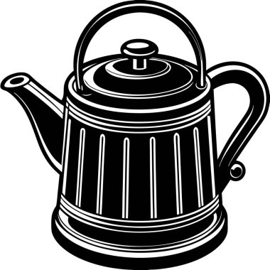 çaydanlık, çaydanlık, vektör illüstrasyonu