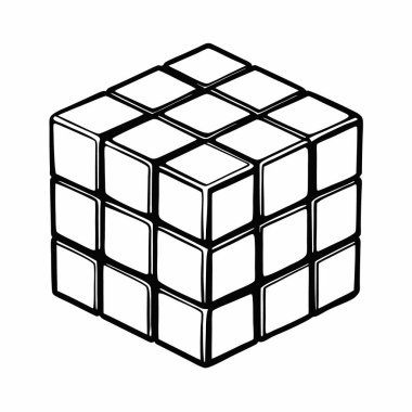 küp simgesi, dış hat vektörü