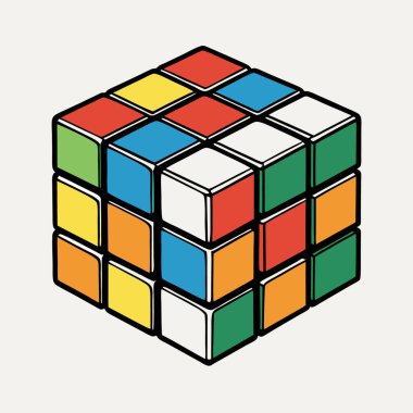 Bir küpün vektör illüstrasyonu