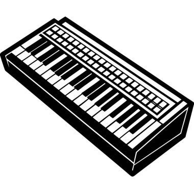 Klavye müziği piyano simgesi, özet biçimi