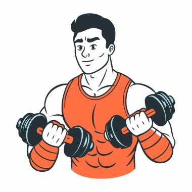 Fitness adamı halterci çizgi film karakterini kaldırıyor.