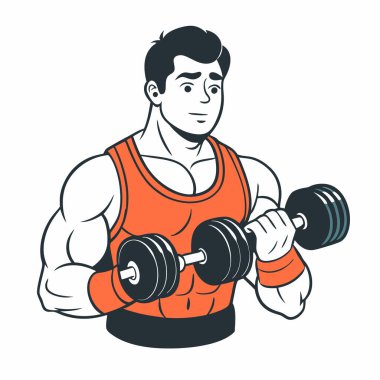Halter vektör çizimi olan adam
