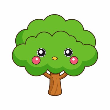 Şirin ve komik kiraz ağacı çizgi filmi