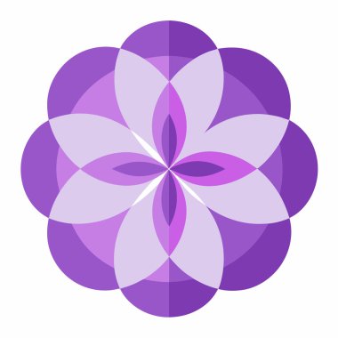 mor çiçek simgesi, vektör illüstrasyon tasarımı