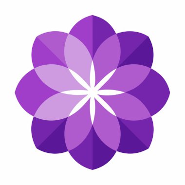 Mor arkaplanı olan bir çiçeğin vektör çizimi