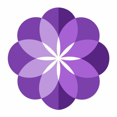 Beyaz arkaplanda çiçek yaprakları simgesi.