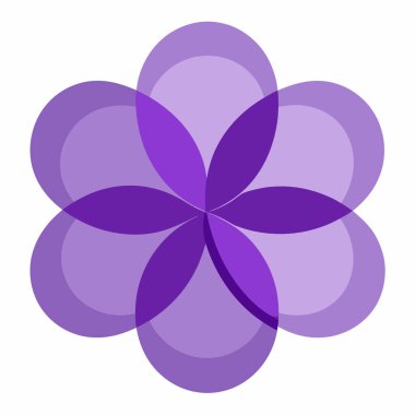 çiçek simgesi, düz vektör