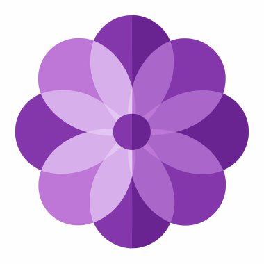 çiçek yaprakları simgesi, basit vektör illüstrasyonu