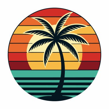 Ortasında palmiyeler olan tropik bir ada. Cennet.