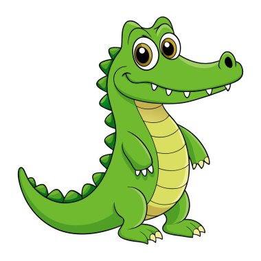 Çizgi film timsah çizgi filminin vektör çizimi