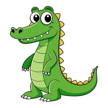 crocodile cartoon character vector illustration