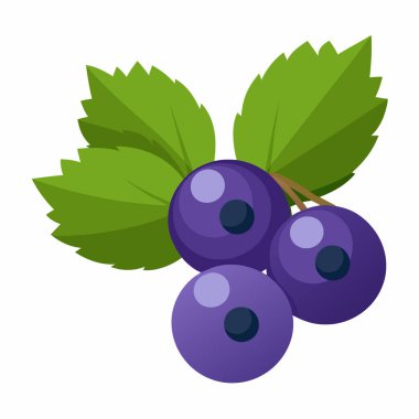 üzüm simgesi, çizgi film vektör illüstrasyonu