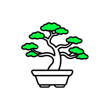 Ağaç bitkisi simgesi. vektör illüstrasyonu