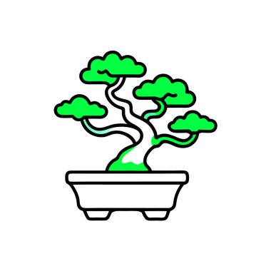 Vektör simgesi beyaz arka plan üzerinde bitki