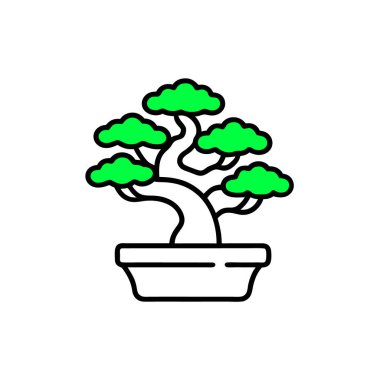 saksıda bitki, ikon vektör çizimi