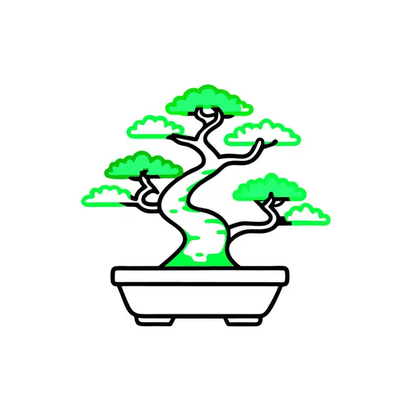 Vektör olarak ağaç bonsai simgesi. tip