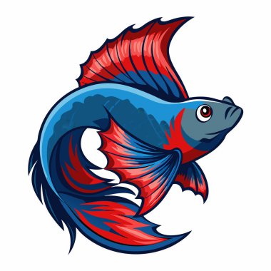 Kırmızı deniz balığı çizimi beyaz arkaplanda izole edildi