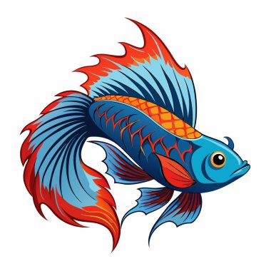 vektör balık karikatür çizimi