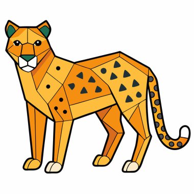 Renkli desenli kaplan