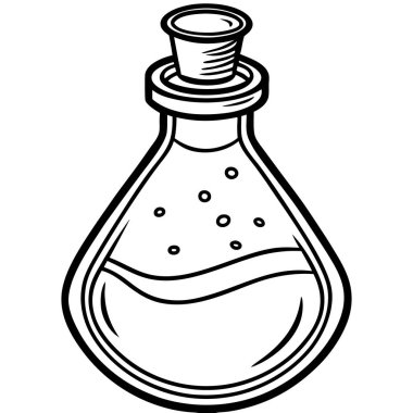 El çizimi kimyasal matara.