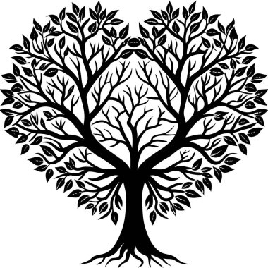 ağaç ve siyah siluet