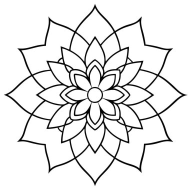 Güzel çiçek mandala simgesi