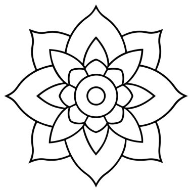 güzel ve zarif mandala simgesi