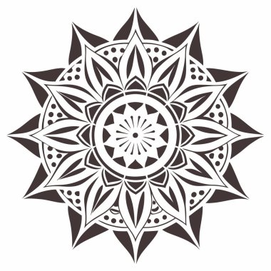 Siyah beyaz mandala deseni