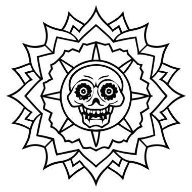 İzole Meksika kafatası tasarımı