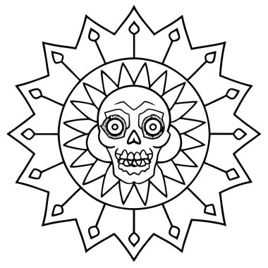 Meksika ve kültür işaretlerinin izole edilmiş bir nesnesi. Stok için kültür ve dönüm noktası vektör simgesi koleksiyonu.