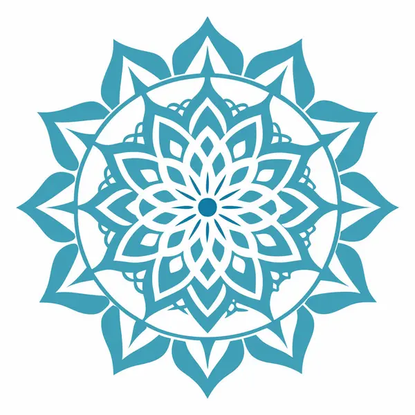Mavi mandala deseni