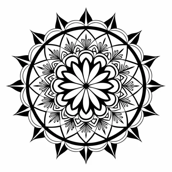 Mandala desen beyaz karalamalar keyfi kroki