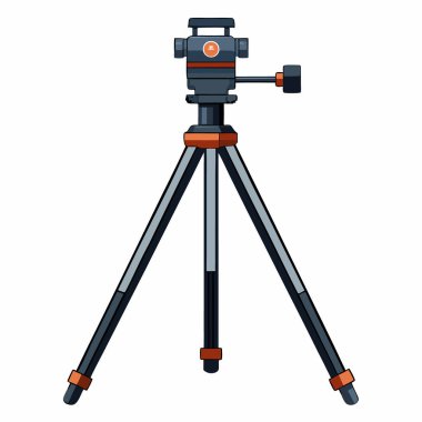 Kırmızı ekran simgesine sahip tripod, izometrik biçim