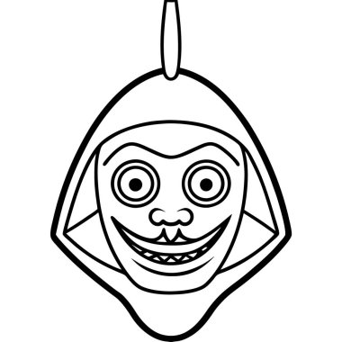 İzole edilmiş mutlu çizgi film Noel ağacı