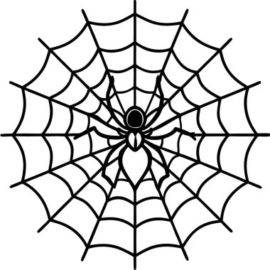 Beyaz arkaplanda siyah ağ simgesi