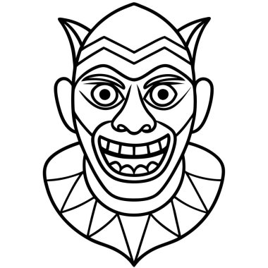 Maskeli bir adamın vektör çizimi