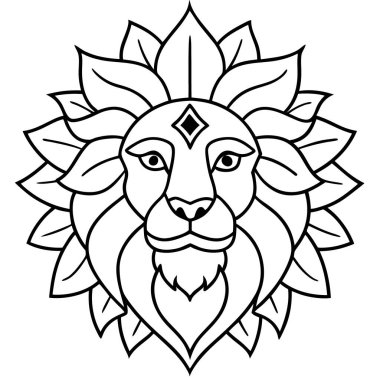 Aslan vektör çizimi. Aslan simgesi. aslan logosu tasarımı.